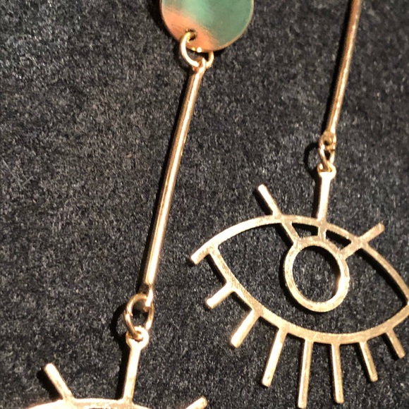 💘NWOT Blinking eye Dolls Kill drop earrings - Picture 4 of 8